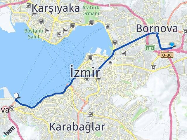 Mevlana Üçkuyular Feribot İskelesi Arası Kaç Km - Yol Tarifi