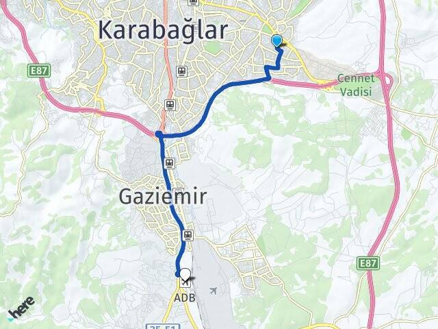 Atatürk Adnan Menderes Havalimanı Arası Kaç Km - Yol Tarifi