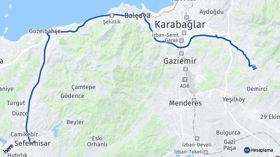 Belenbaşı Seferihisar Arası Kaç Km - Yol Tarifi
