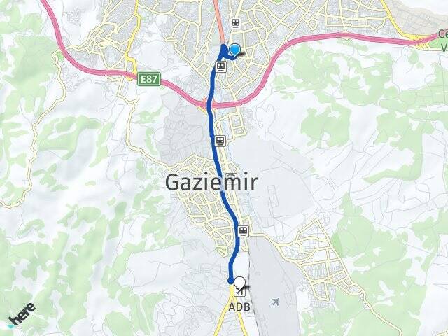İnönü Adnan Menderes Havalimanı Arası Kaç Km - Yol Tarifi