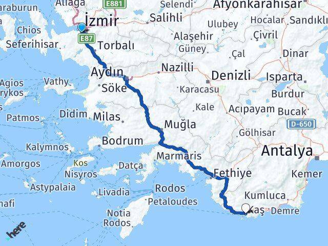 Yenigün Kaş Arası Kaç Km - Yol Tarifi