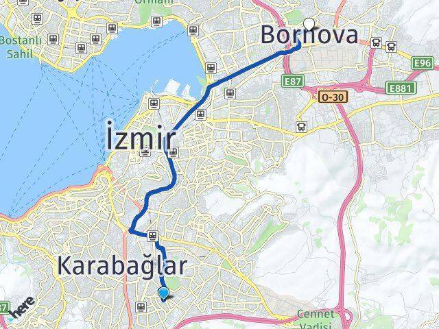 Yeşilbağlar Bornova Arası Kaç Km - Yol Tarifi