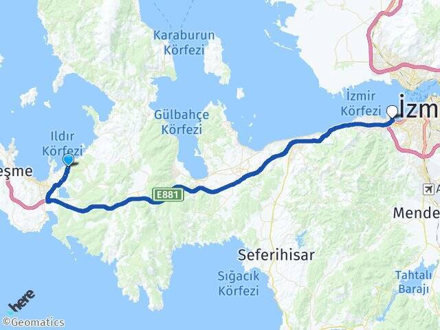Yalı Üçkuyular Feribot İskelesi Arası Kaç Km - Yol Tarifi