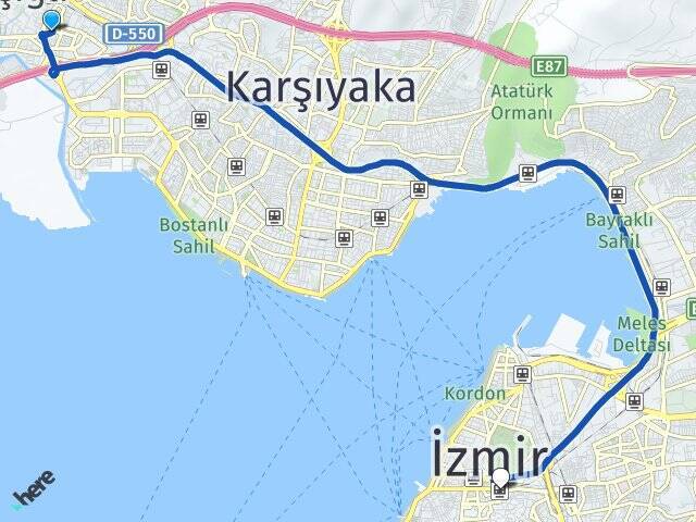 Ataşehir Basmane Tren Garı Arası Kaç Km - Yol Tarifi