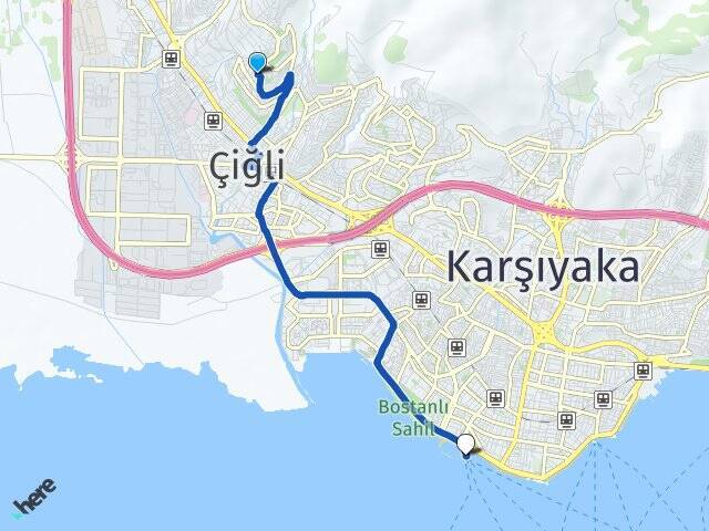 Egekent Bostanlı Vapur İskelesi Arası Kaç Km - Yol Tarifi