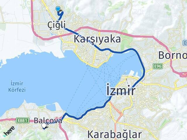 Egekent İzmir Ekonomi Üniversitesi Arası Kaç Km - Yol Tarifi
