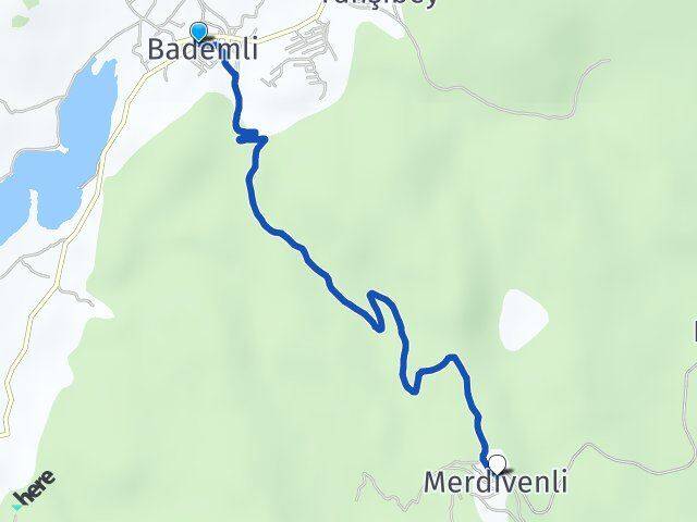 İzmir Dikili Bademli Merdivenli Dikili Arası Kaç Km - Yol Haritası