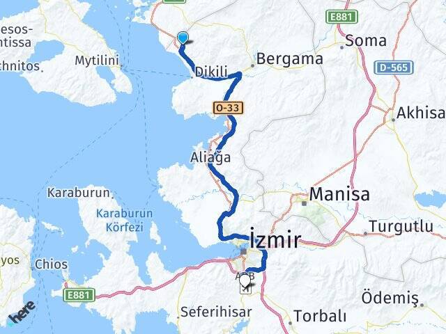 Salihler Adnan Menderes Havalimanı Arası Kaç Km - Yol Tarifi