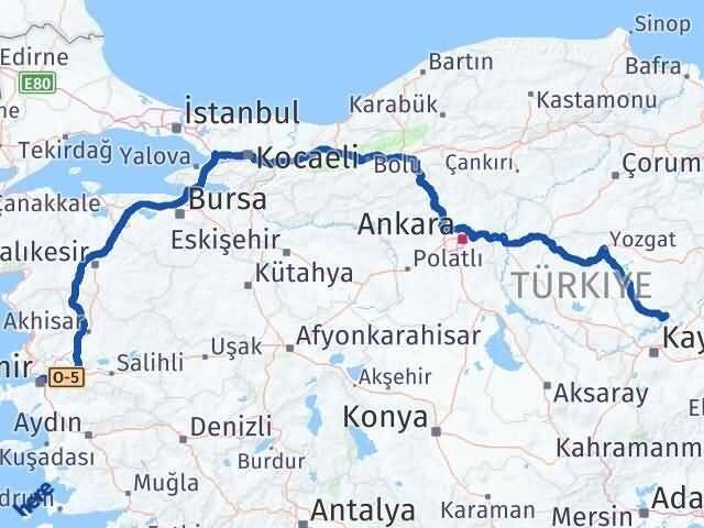 İzmir Felahiye Arası Kaç Km - Yol Tarifi