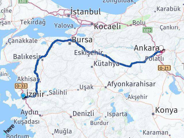 Adnan Süvari Ankara Arası Kaç Km - Yol Tarifi