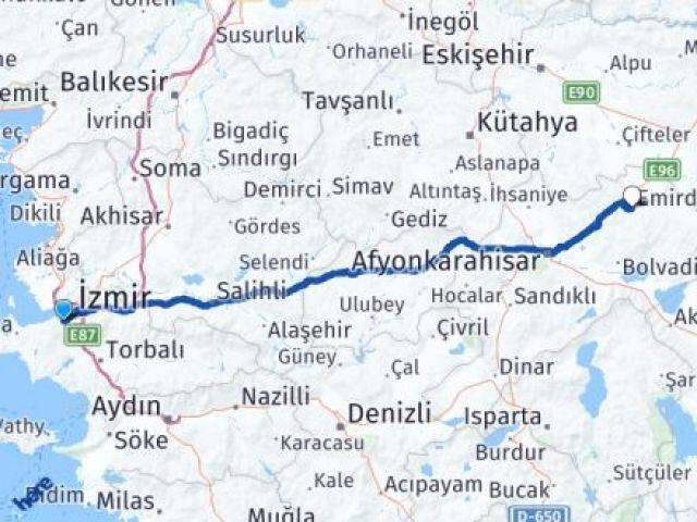 Adnan Süvari Emirdağ Arası Kaç Km - Yol Tarifi
