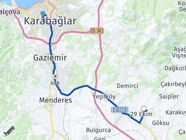 Bozyaka Yazıbaşı Arası Kaç Km - Yol Tarifi