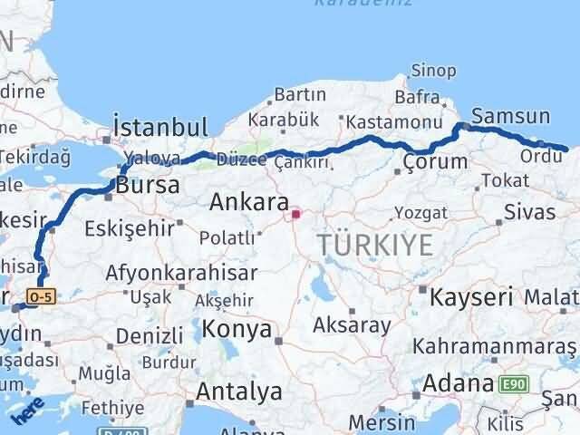 Karabağlar Giresun Arası Kaç Km - Yol Tarifi
