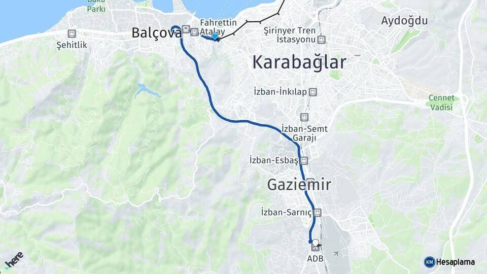 Poligon Adnan Menderes Havalimanı Arası Kaç Km - Yol Tarifi