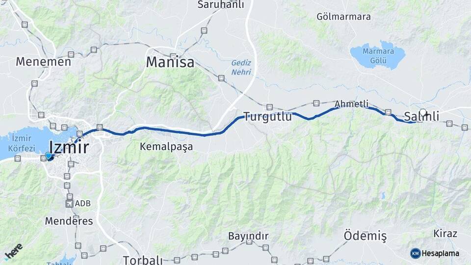 Poligon Salihli Arası Kaç Km - Yol Tarifi