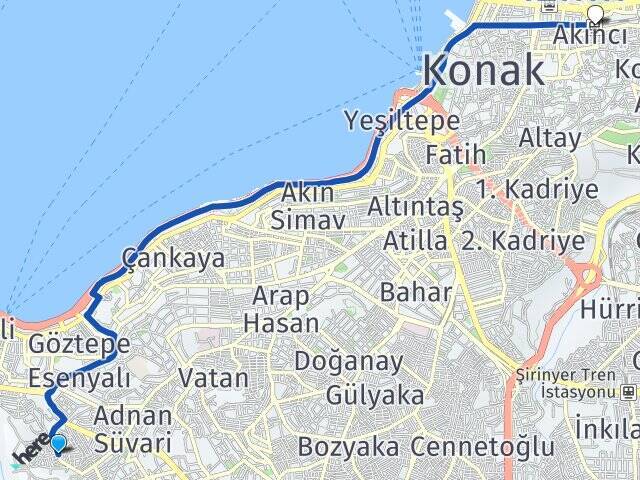 Şehitler Basmane Tren Garı Arası Kaç Km - Yol Tarifi