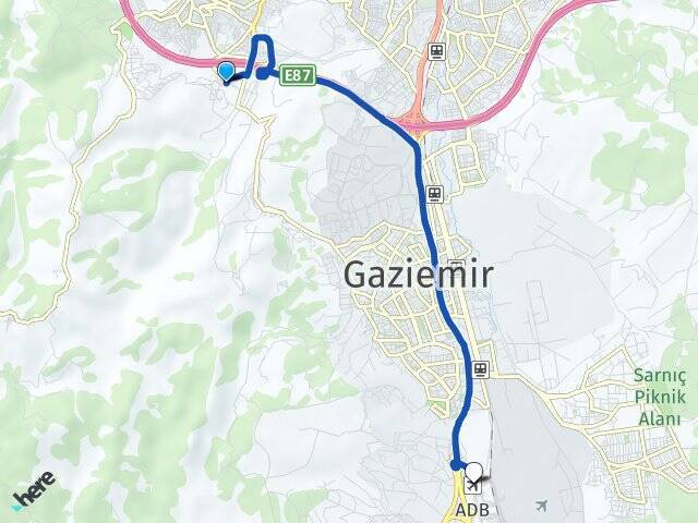 Uzundere Adnan Menderes Havalimanı Arası Kaç Km - Yol Tarifi