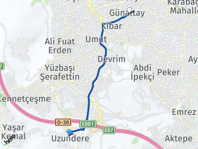 Uzundere Günaltay Arası Kaç Km - Yol Tarifi