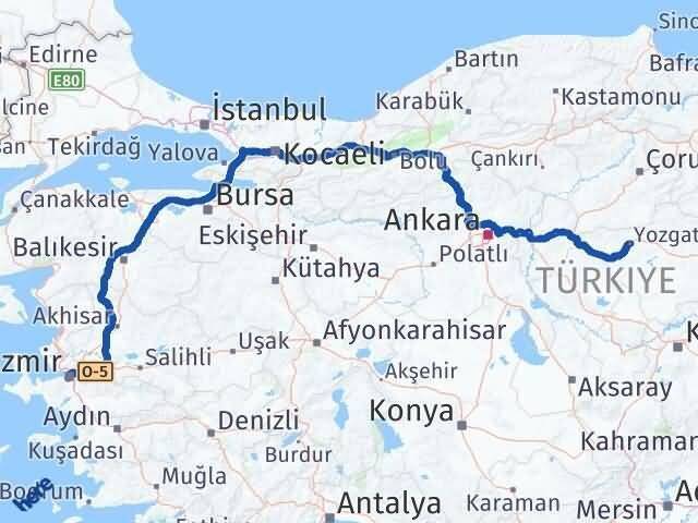 Karabağlar Yozgat Arası Kaç Km - Yol Tarifi