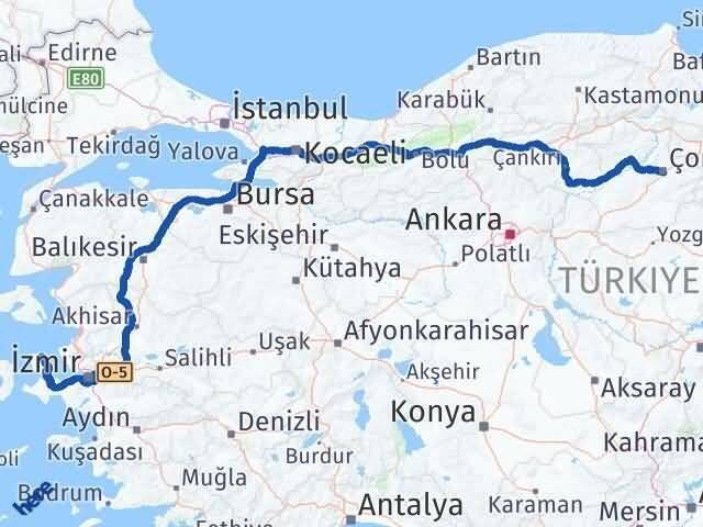 Karaburun Çorum Arası Kaç Km - Yol Tarifi