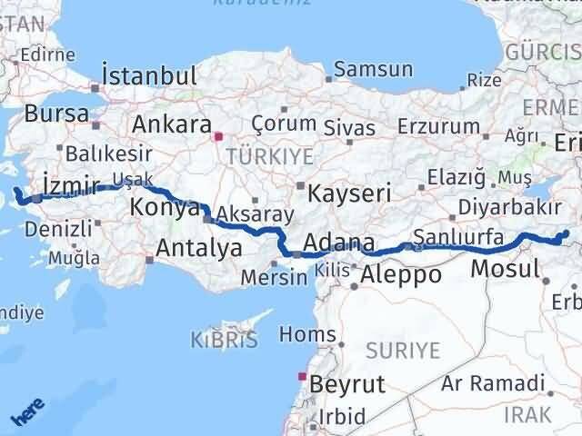 Karaburun Hakkari Arası Kaç Km - Yol Tarifi