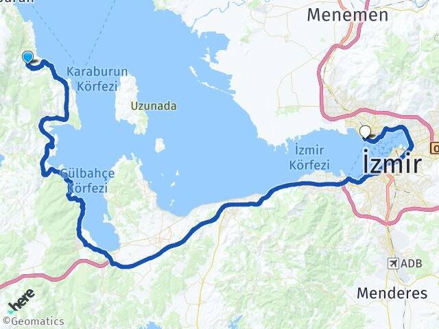 Kösedere Bostanlı Vapur İskelesi Arası Kaç Km - Yol Tarifi