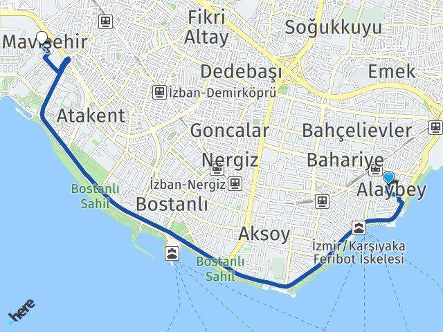 Alaybey Mavişehir Arası Kaç Km - Yol Tarifi