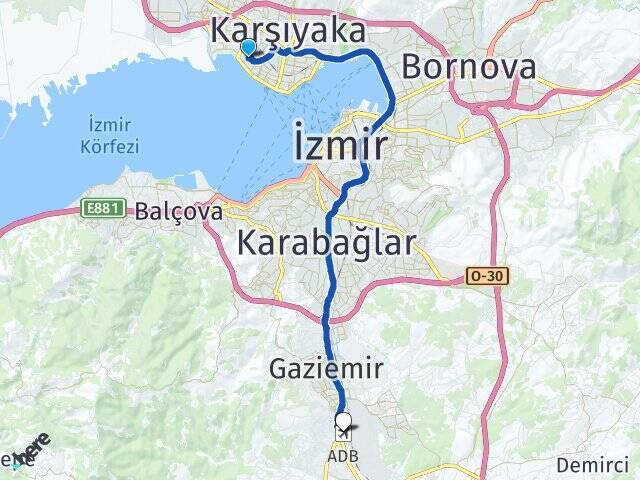 Atakent Adnan Menderes Havalimanı Arası Kaç Km - Yol Tarifi