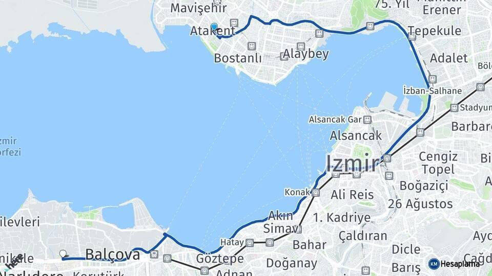 Atakent İnciraltı Arası Kaç Km - Yol Tarifi