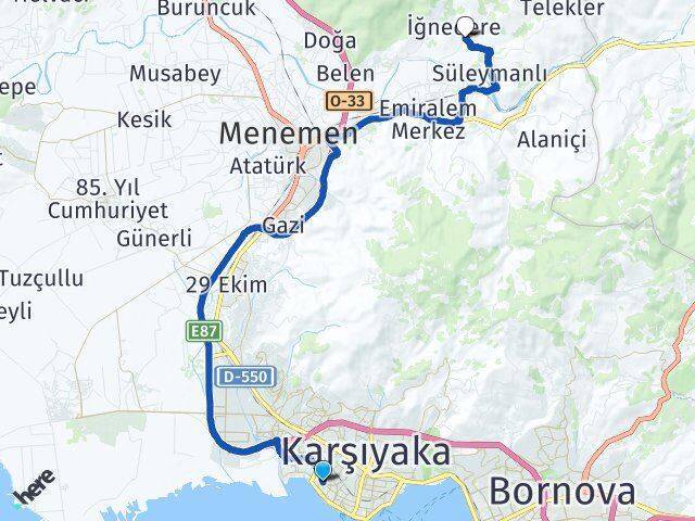 Atakent Menemen Arası Kaç Km - Yol Tarifi