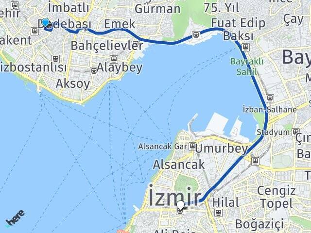 Demirköprü Basmane Tren Garı Arası Kaç Km - Yol Tarifi