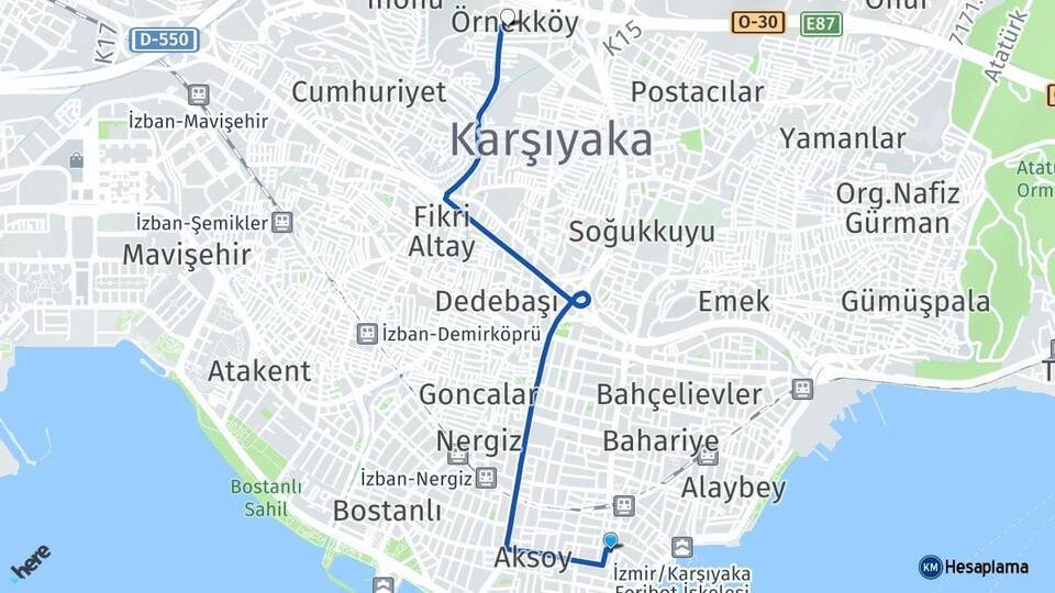 Donanmacı Örnekköy Arası Kaç Km - Yol Tarifi