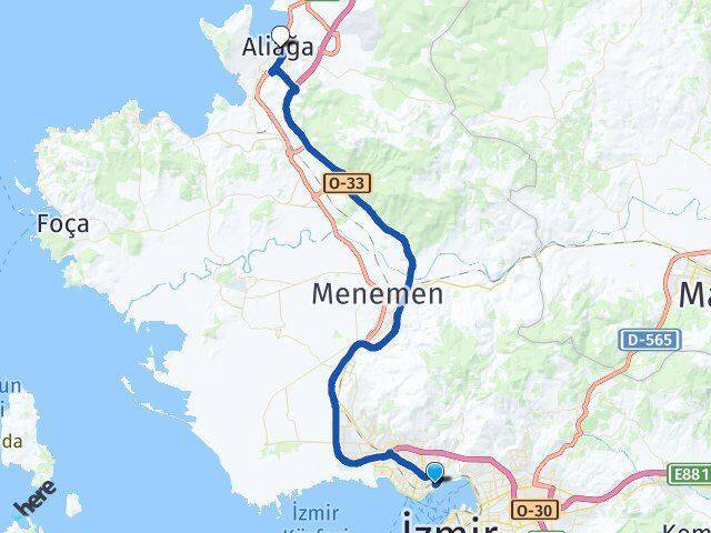 Tersane Aliağa Arası Kaç Km - Yol Tarifi