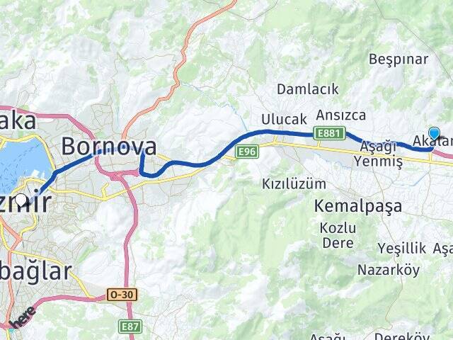 Akalan Basmane Tren Garı Arası Kaç Km - Yol Tarifi