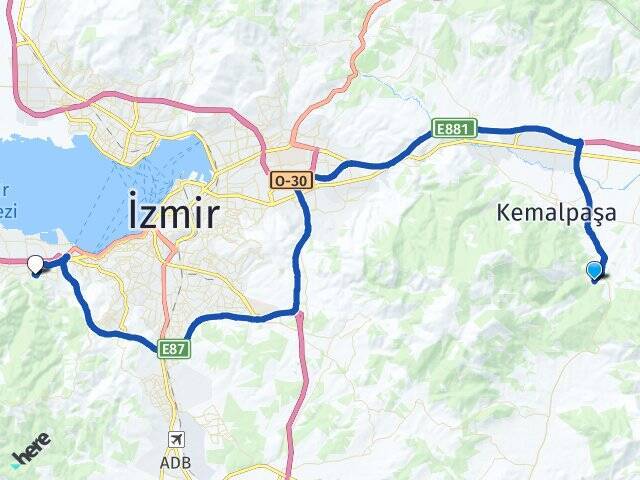 Nazarköy İzmir Ekonomi Üniversitesi Arası Kaç Km - Yol Tarifi