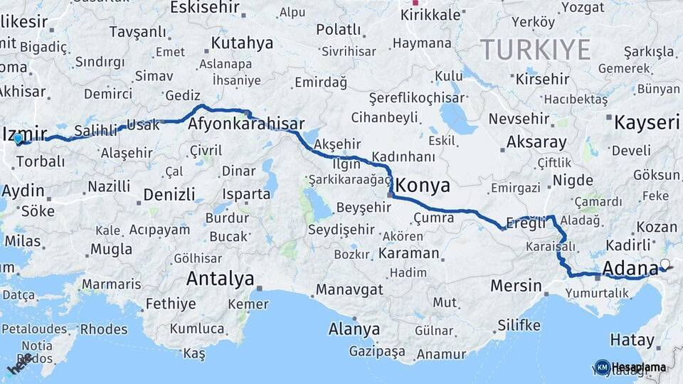 İzmir Kemalpaşa Osmaniye Arası Kaç Km - Yol Haritası