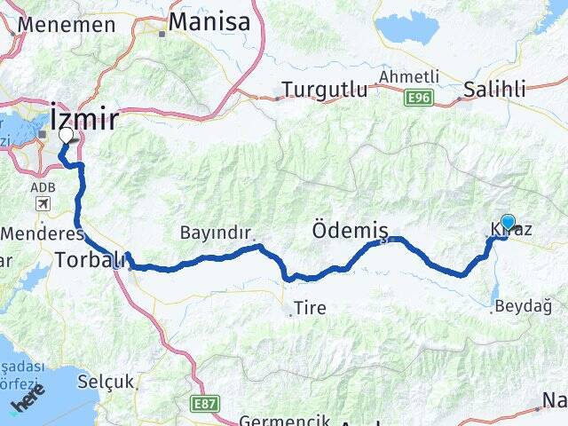 Aydoğdu Tınaztepe Üniversitesi Arası Kaç Km - Yol Tarifi