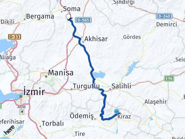 Pınarbaşı Kırkağaç Arası Kaç Km - Yol Tarifi