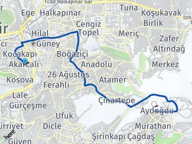 Akarcalı Tınaztepe Üniversitesi Arası Kaç Km - Yol Tarifi