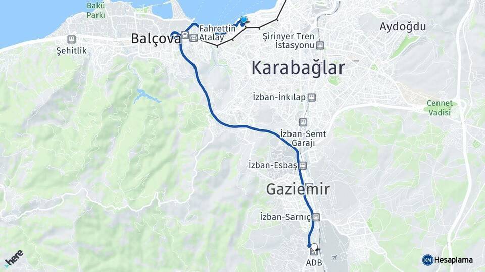 Çankaya Adnan Menderes Havalimanı Arası Kaç Km - Yol Tarifi