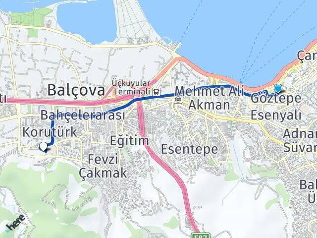 Göztepe İzmir Ekonomi Üniversitesi Arası Kaç Km - Yol Tarifi