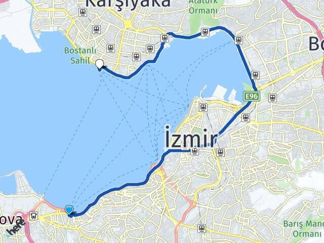 Güzelyalı Bostanlı Vapur İskelesi Arası Kaç Km - Yol Tarifi