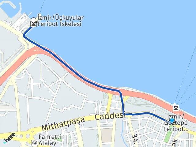 Güzelyalı Üçkuyular Feribot İskelesi Arası Kaç Km - Yol Tarifi