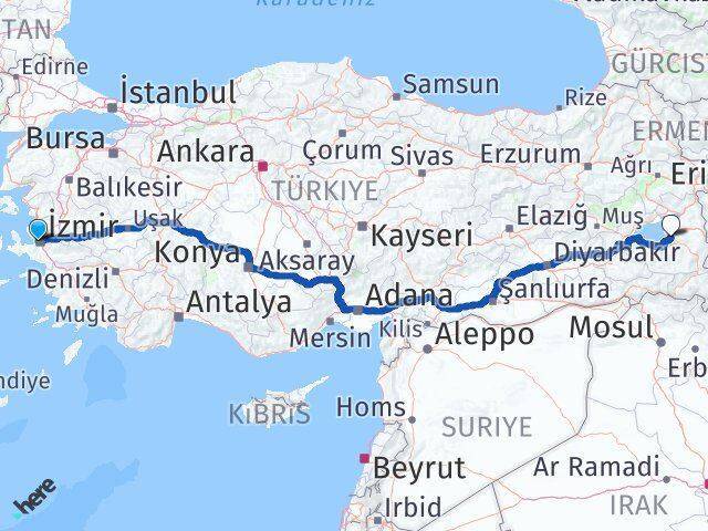 Güzelyalı Van Arası Kaç Km - Yol Tarifi