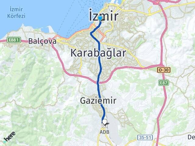 Güzelyurt Adnan Menderes Havalimanı Arası Kaç Km - Yol Tarifi