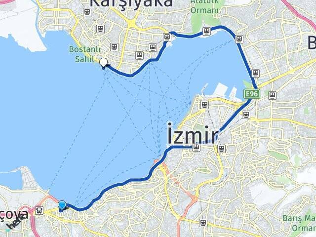 Mehmet Ali Akman Bostanlı Vapur İskelesi Arası Kaç Km - Yol Tarifi