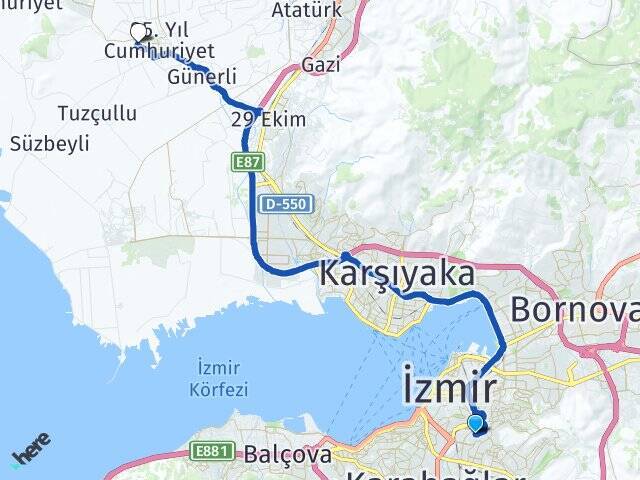 Mehtap Bakırçay Üniversitesi Arası Kaç Km - Yol Tarifi