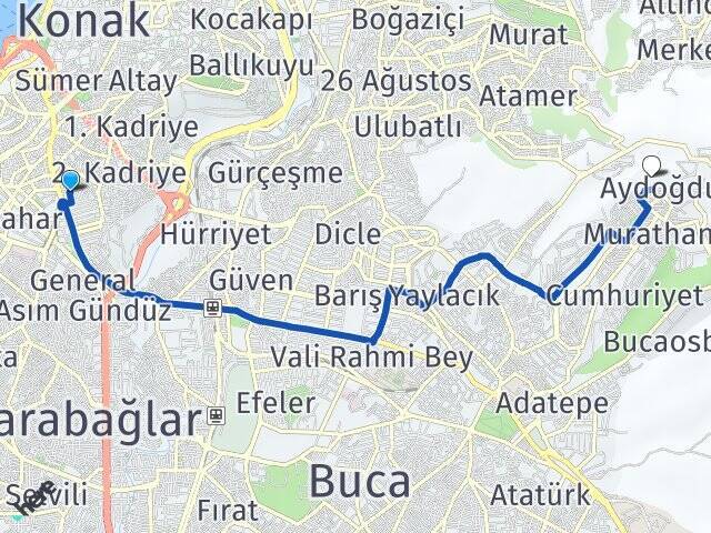 Zafertepe Tınaztepe Üniversitesi Arası Kaç Km - Yol Tarifi