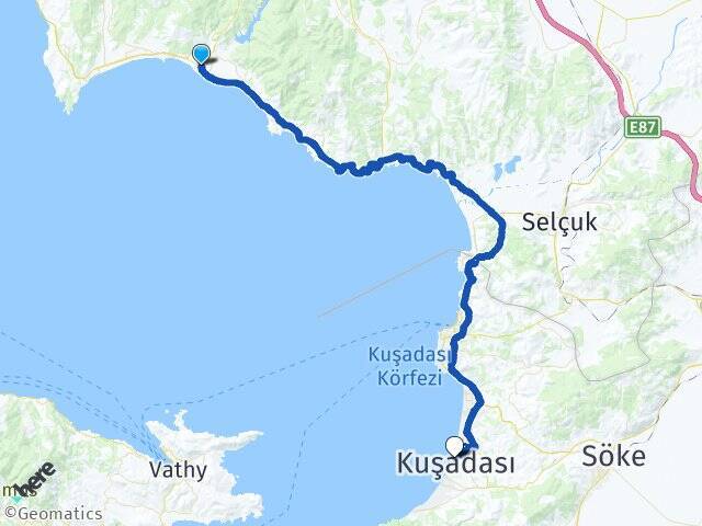 Gümüldür Atatürk Kuşadası Arası Kaç Km - Yol Tarifi
