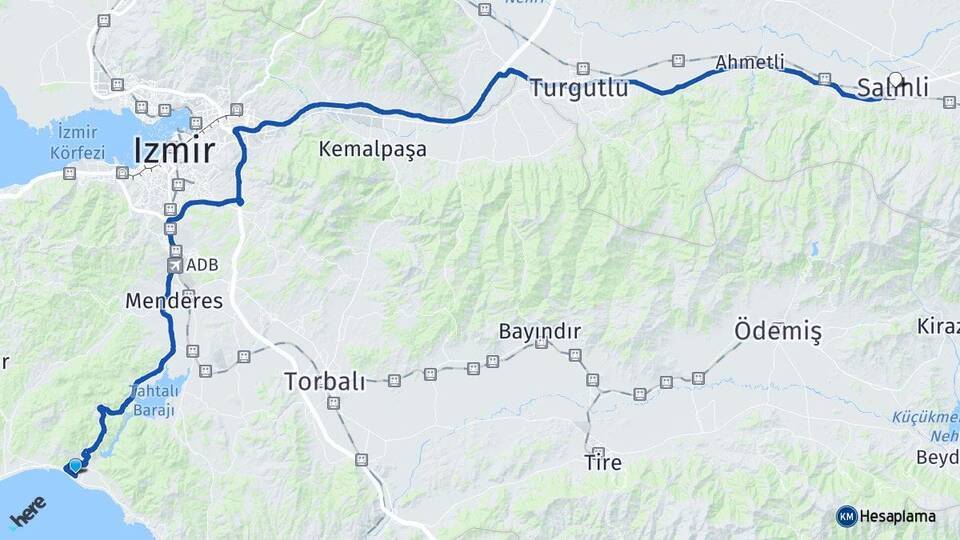 Gümüldür Atatürk Salihli Arası Kaç Km - Yol Tarifi